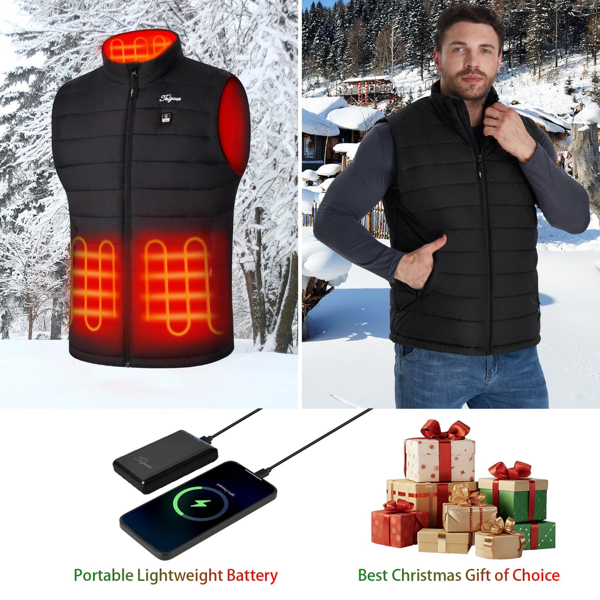 Heated Vest for Men with Battery Pack C960