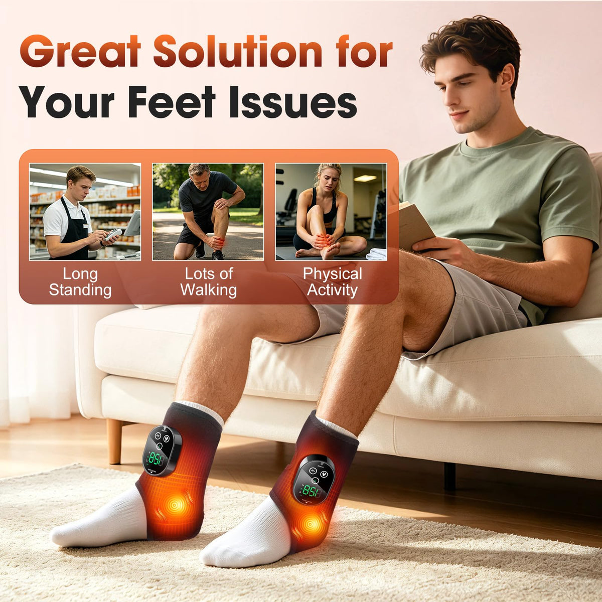 Foot Massager Ankle Heating Pad X204