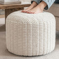 Round Corduroy Ottoman Pouf I491