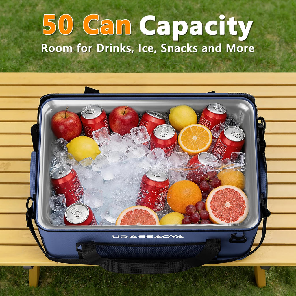 50 Can Collapsible Soft Cooler Bag with Hard Lid U932381