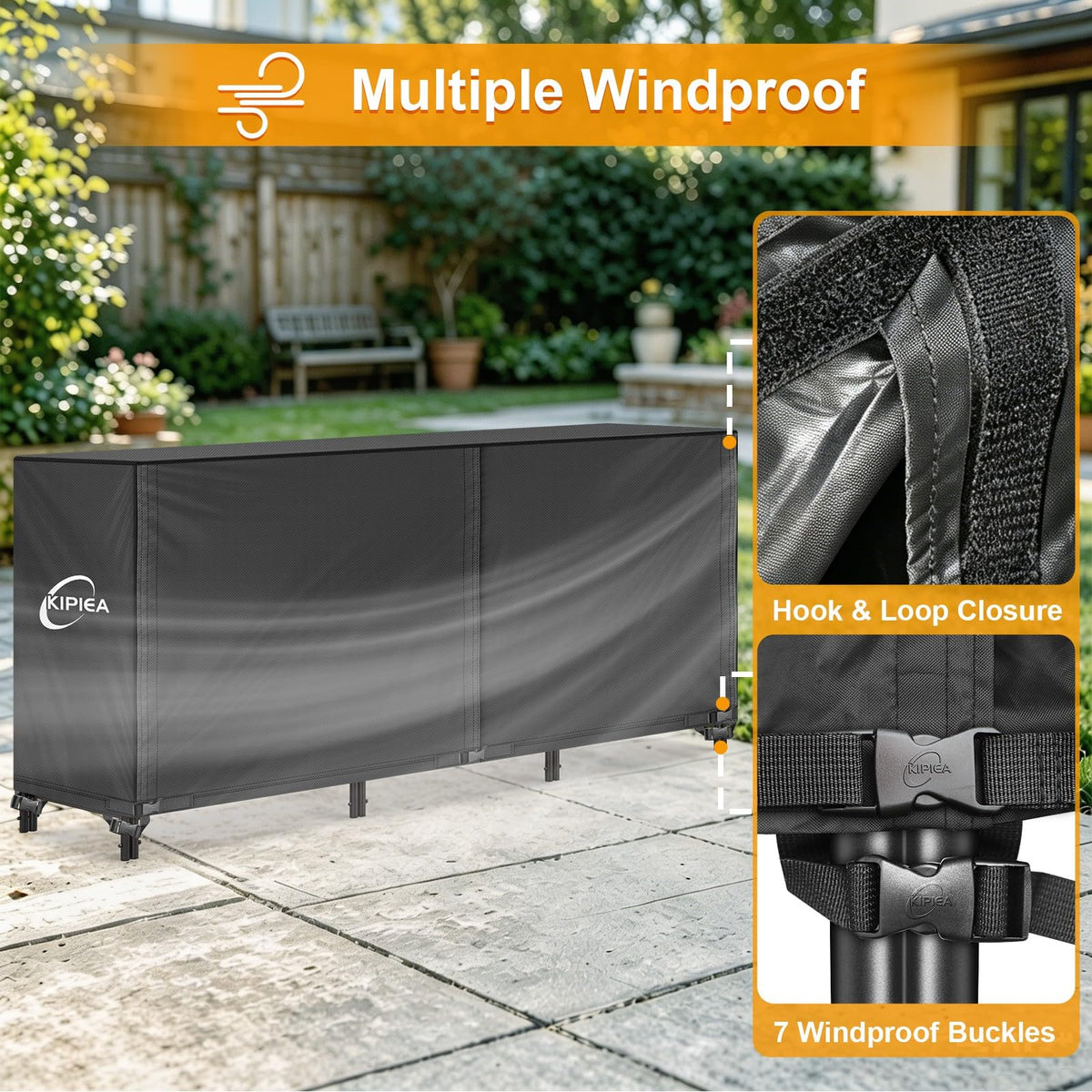 8FT Waterproof Heavy Duty Firewood Log Rack Cover C363