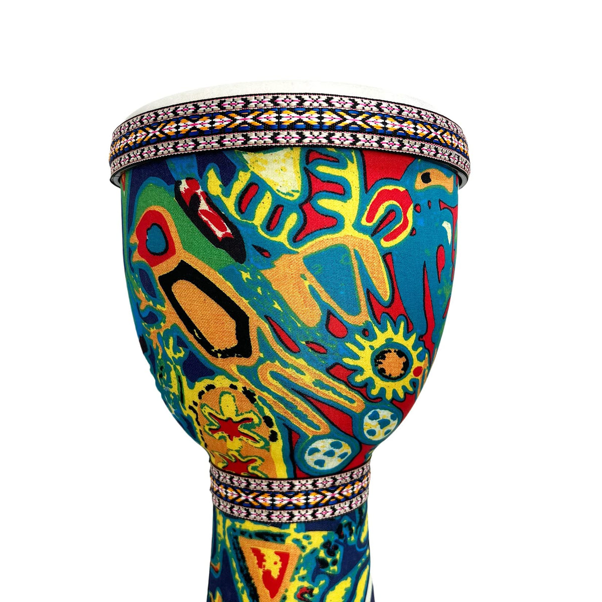Hand Painted Goat Leather Djembe Drum C53727