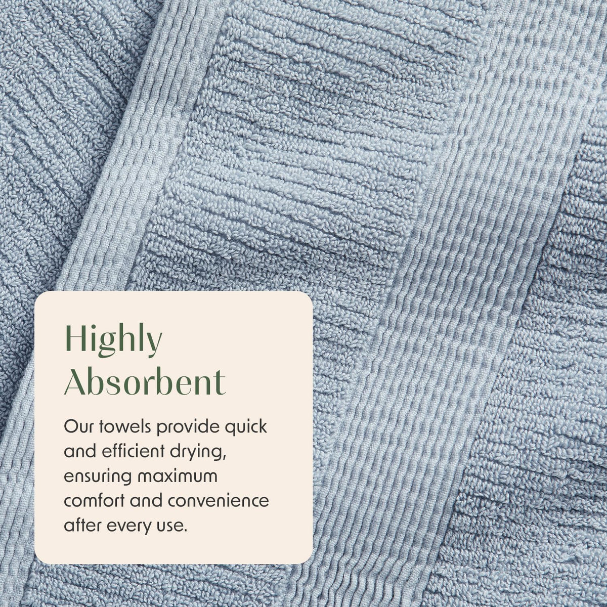 100% Cotton 6-Piece Blue Bath Towel Set S764