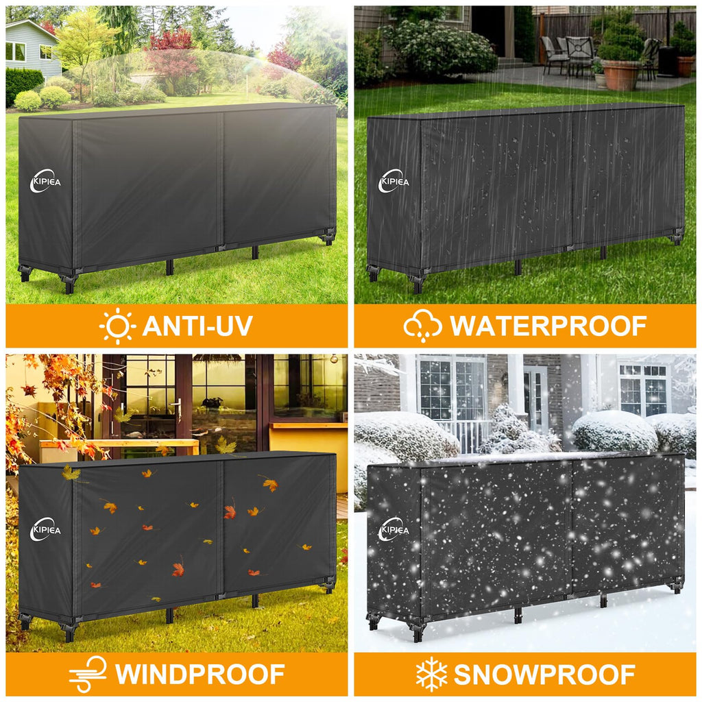 8FT Waterproof Heavy Duty Firewood Log Rack Cover C363