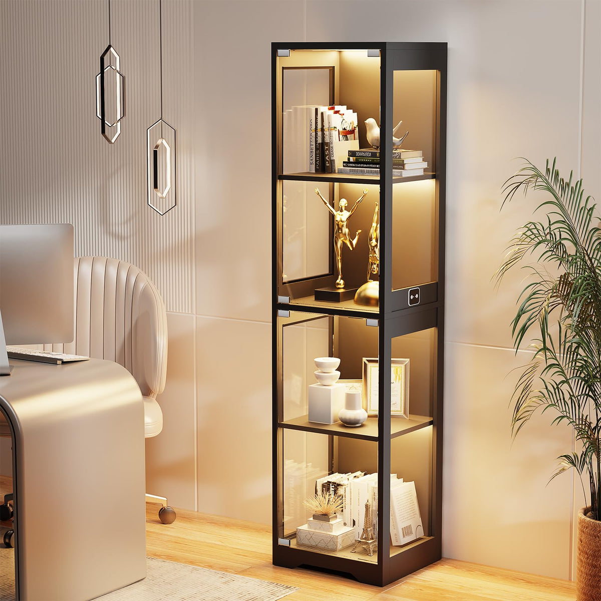 Black Glass Display Cabinet X300040