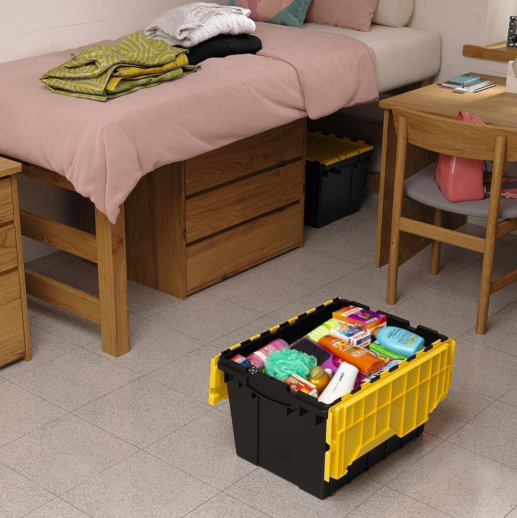 12 Gal Stackable Storage Box with Attached Lid E283246