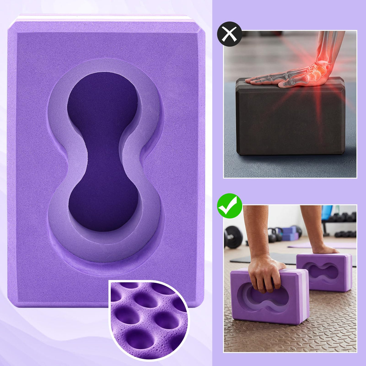 2 Pack Yoga Blocks with Strap W5008
