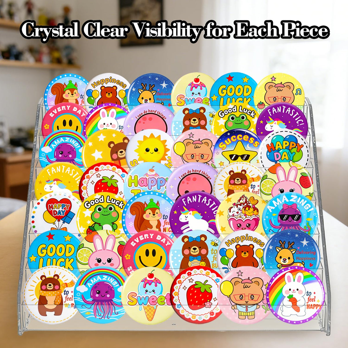 4 Pack 7 Tier Clear Acrylic Display Stand K3713