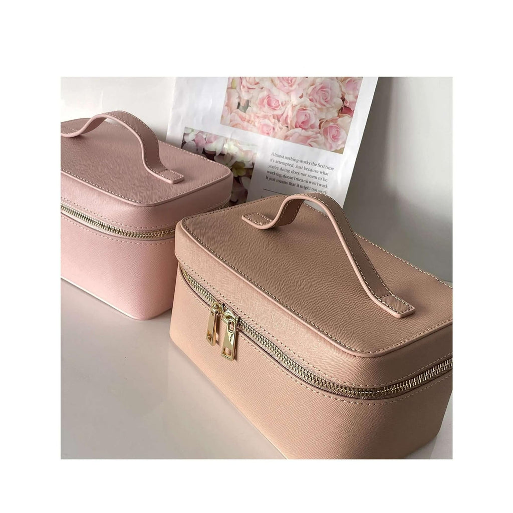 Green Leather Travel Toiletry Makeup Bag B55202