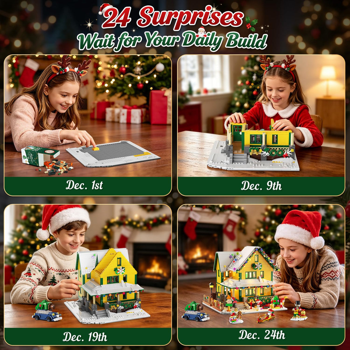 Advent Calendar 2026 Christmas House Mini Building Set with Lights Q858705