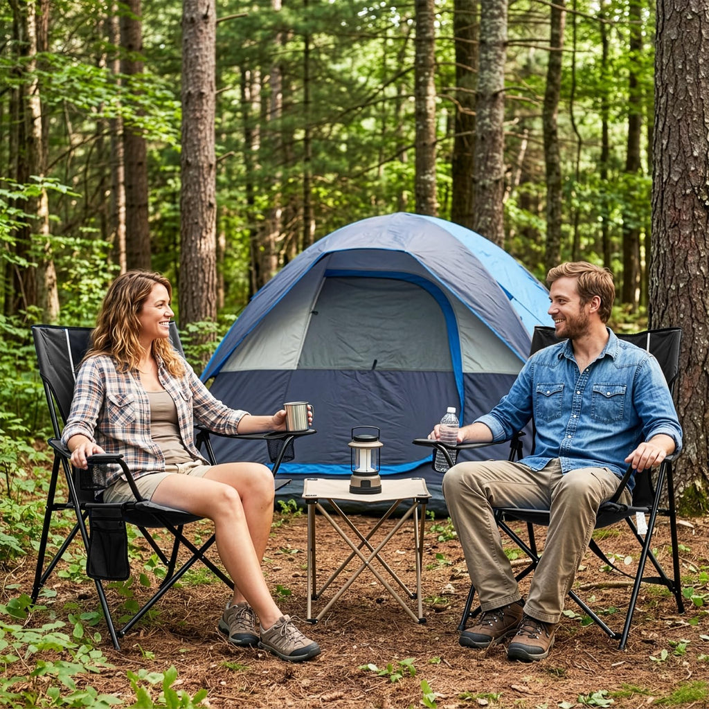 Portable Folding Camping Chair with Cup Holders and Carry Bag P729203