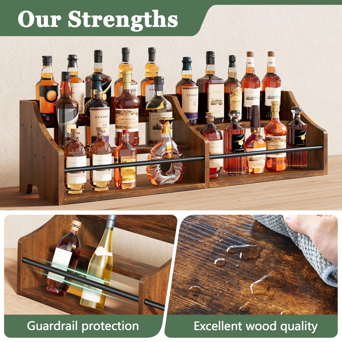 5 Tier Countertop Liquor Bottle Display Shelf P9177