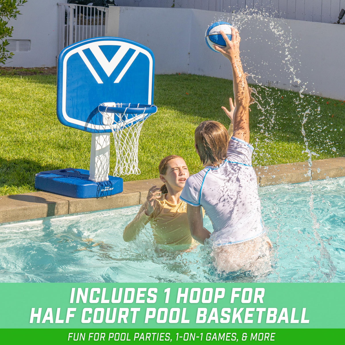 Pool Basketball Hoop & Volleyball Net Set Z914