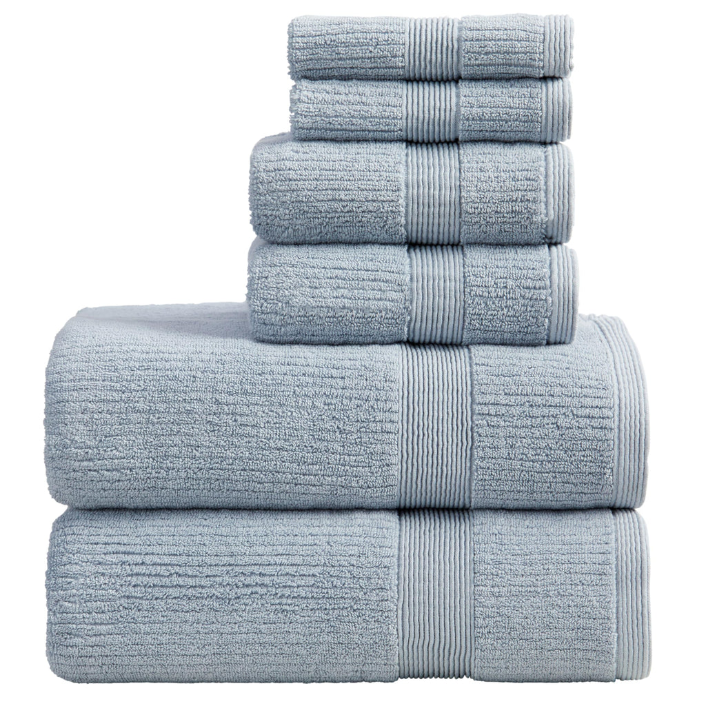 100% Cotton 6-Piece Blue Bath Towel Set S764