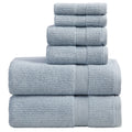 100% Cotton 6-Piece Blue Bath Towel Set S764