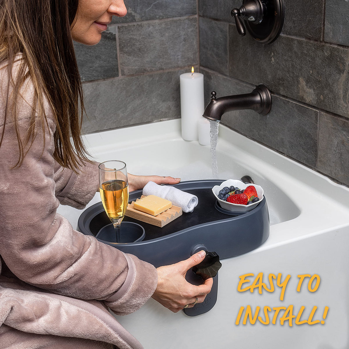 Adjustable Hot Tub Table Tray with 2 Cup Holders U97045