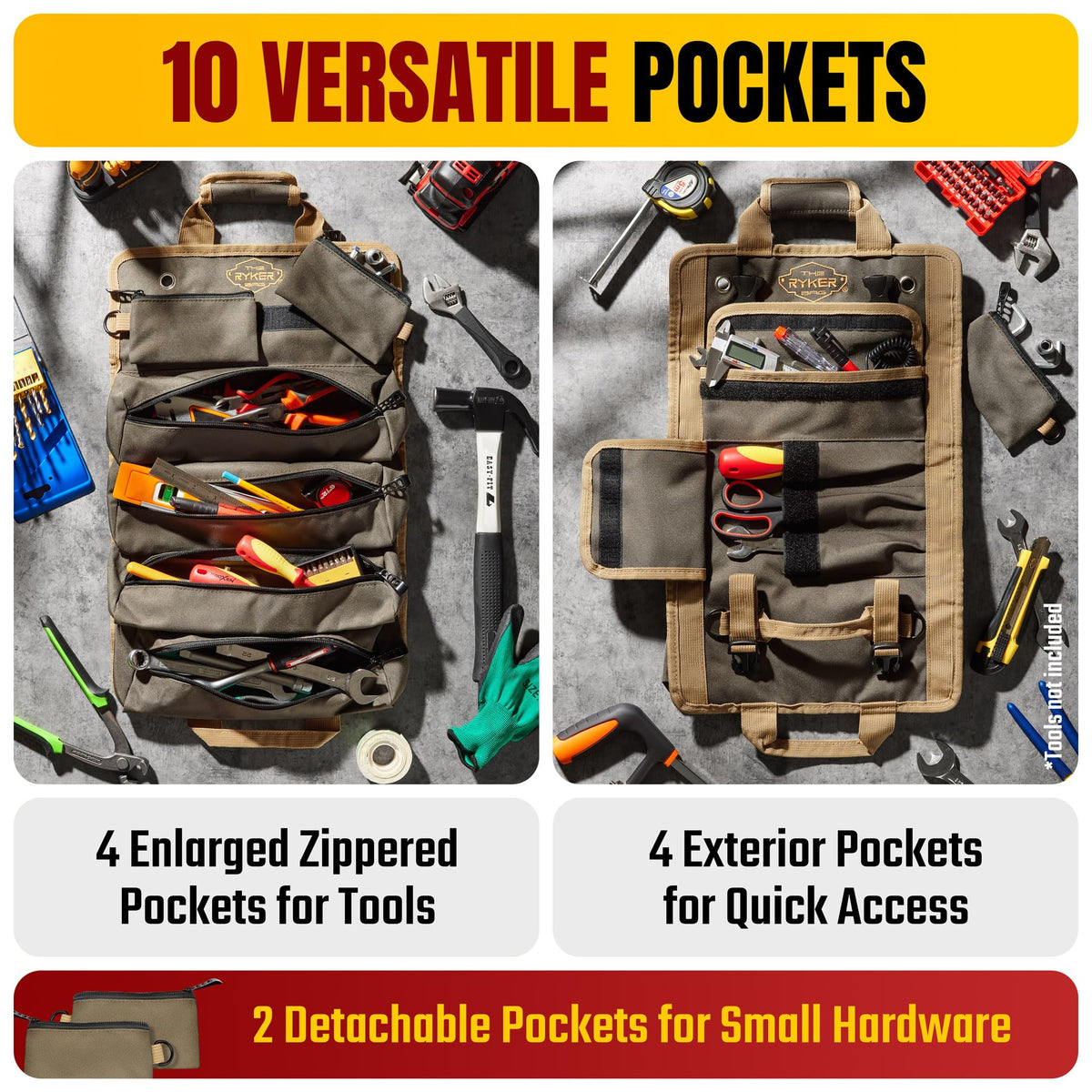 Heavy Duty Tool Roll Up Bag Organizer P584