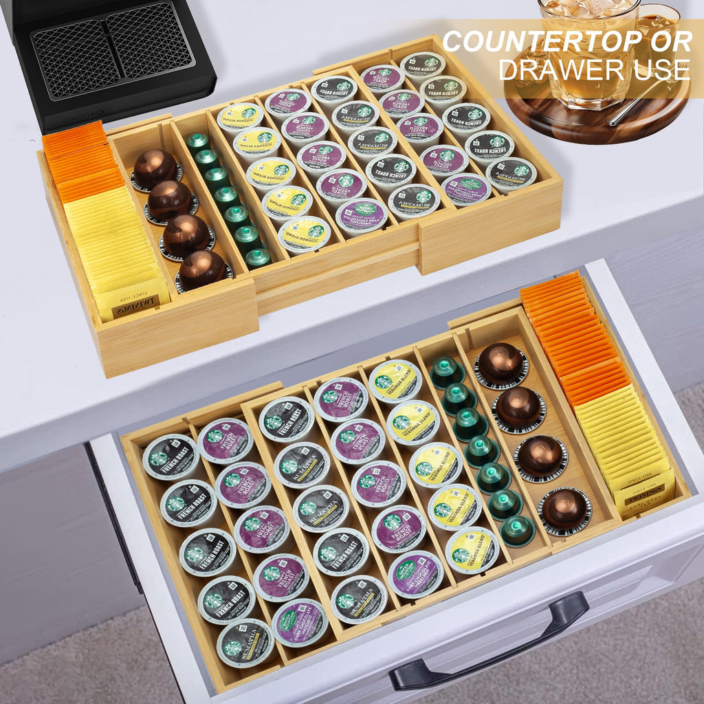 Bamboo Expandable K Cup Holder Y577